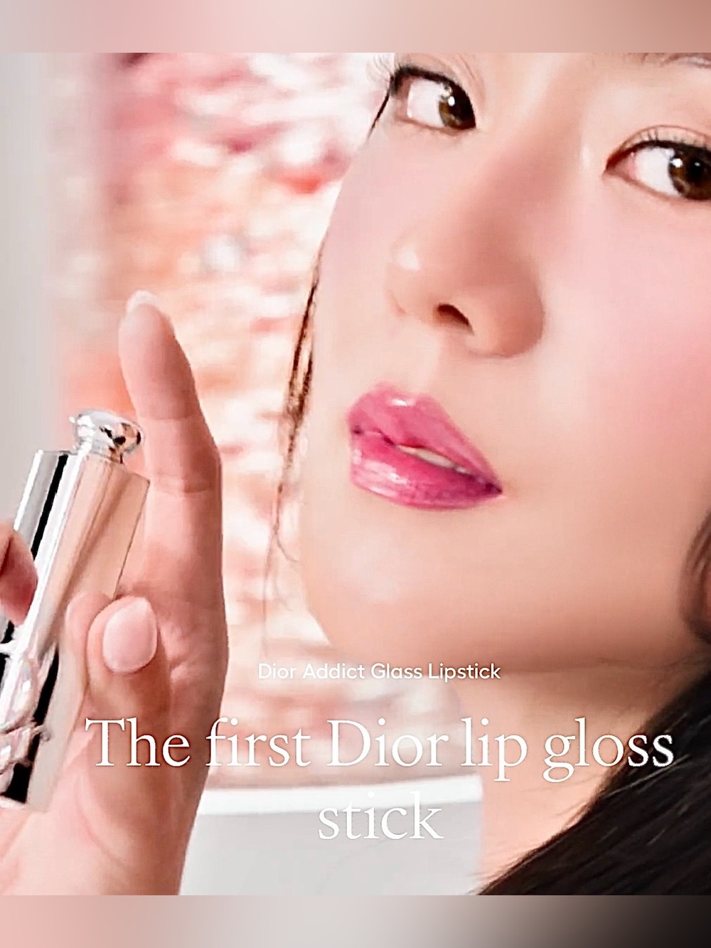 2Pc Dior NIB Glass Lipstick Rose Charms & Cosmetic Bag +sample scent & LgGiftBox - Picture 14 of 16